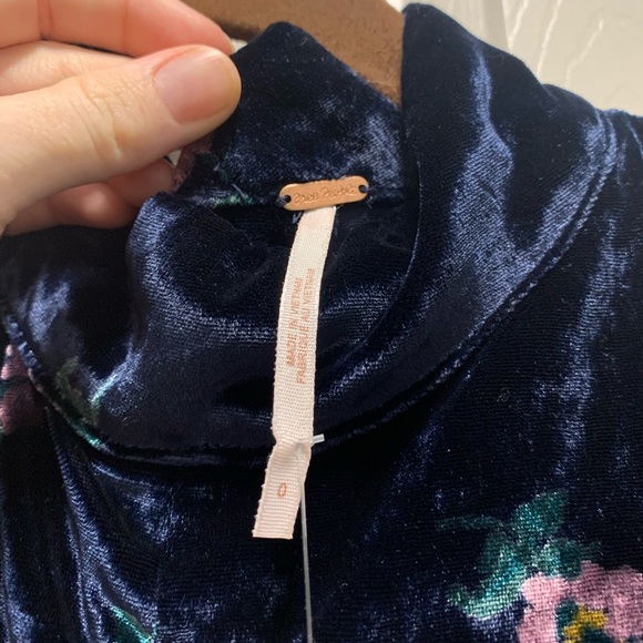 Free People My Baby Navy Velvet Dress - Picture 5 of 7